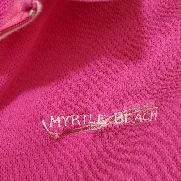 ANTIGUA Sleeveless Collared Top with Front Zip & Myrtle Beach Embroidery Size XL - Picture 4 of 6